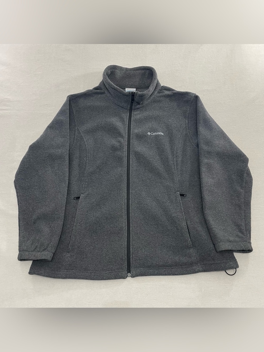 Columbia Women's Mount Cannon Fleece Full Zip Jacket Gray 2X Outdoor Hiking